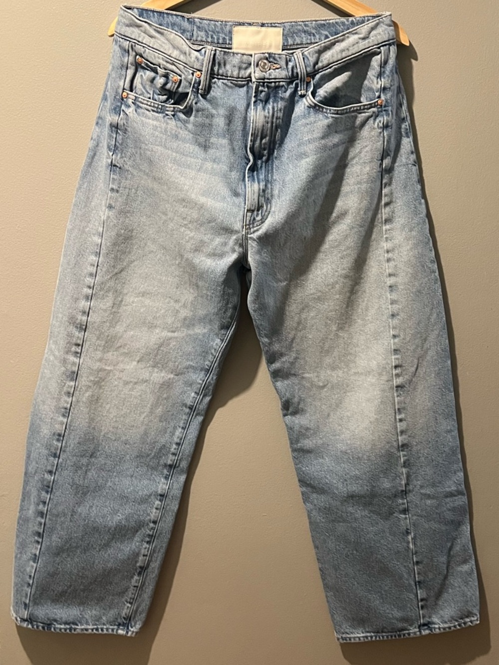 MOTHER Half Pipe Ankle Jeans 31 High Rise Wide Leg This Is How I Roll